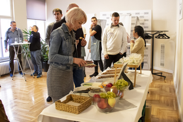 Food prepared for self-service at the Citizen Thinking Lab in Hungary