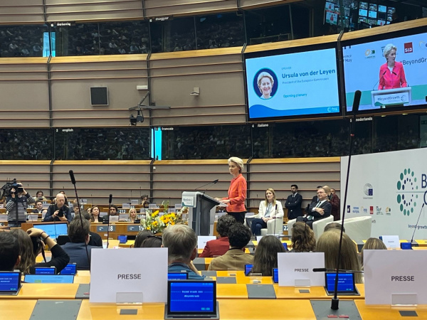 Ursula von der Leyen at the European Parliament at the Beyond Growth conference