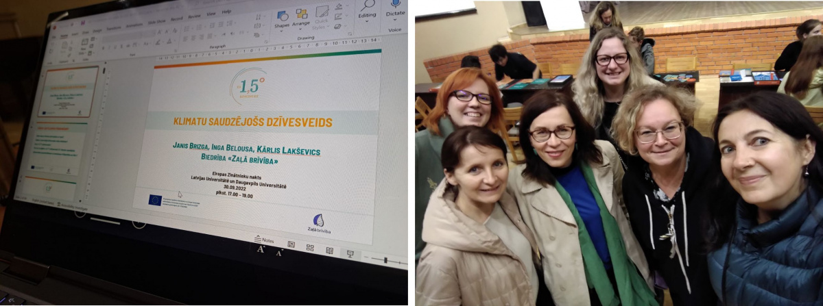 Left: First page of a 1.5° document Right: Group photo